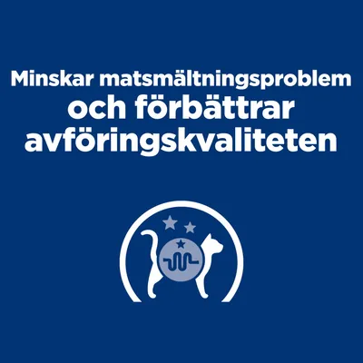 Minskar matsmältningsproblem och förbättrar avföringskvaliteten.