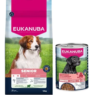 12 / 15  кг Eukanuba Premium Nutrition, сухой корм для собак +  влажный корм 3 x 400 г в подарок!