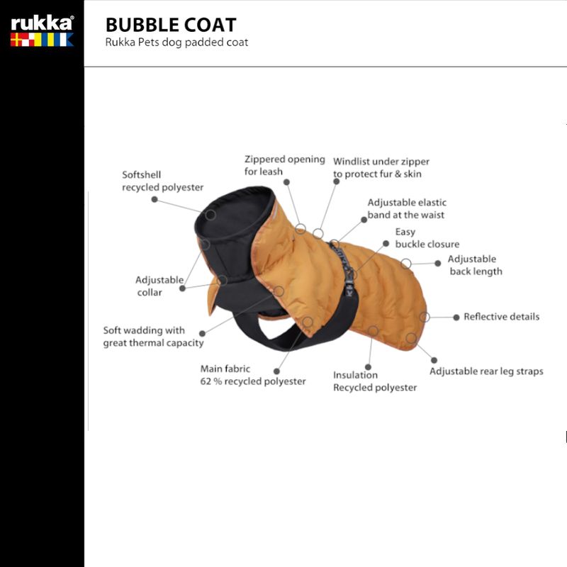 Rukka Bubble hundefrakk, honning