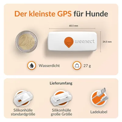 Weenect Haustier GPS Tracker XS für Hunde