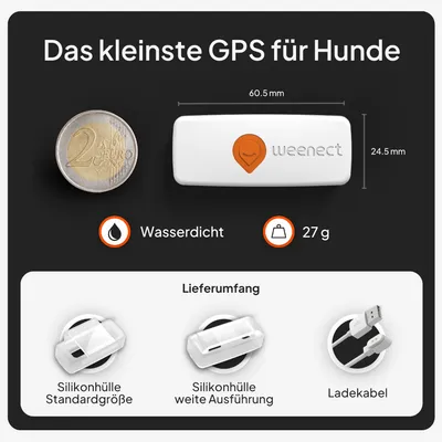 Weenect Haustier GPS Tracker XS für Hunde