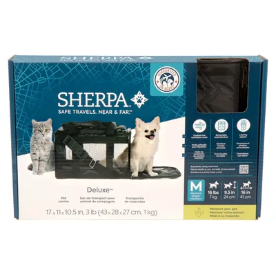Sherpa® Original Deluxe Tragetasche - Größe M: ca. L 43 x B 28 x H 26
