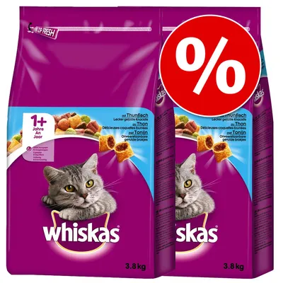 Ekonomično pakiranje: 2 x 3,8 kg Whiskas
