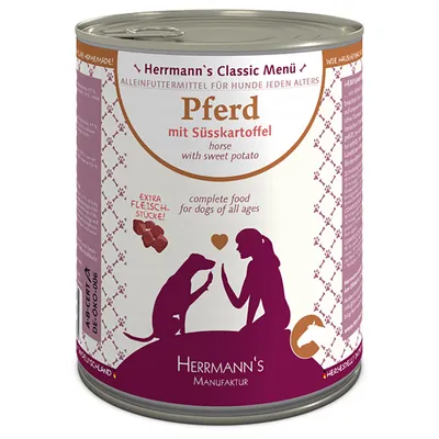 Økonomipakke Herrmann's Meny Sensitive økologisk 12 x 400 g / 800 g