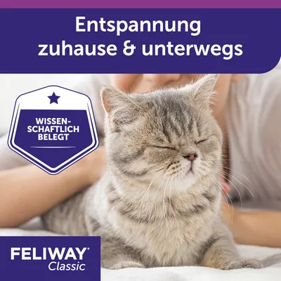 Feliway Classic. Entspannung zuhause & unterwegs. Wissenschaftlich belegt.