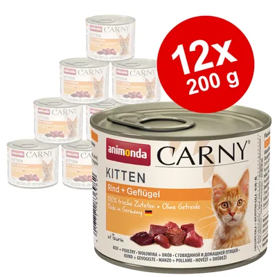 animonda Carny Kitten blandet pakke 12 x 200 g