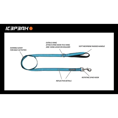 Icepeak Pet Highway Basic smycz, aqua Icepeak Pet Highway Basic smycz, aqua