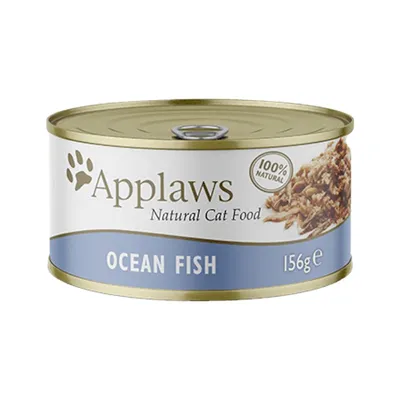 Applaws Natural Cat Food, poisson de l'océan, boîte de 156g, 100% naturel.