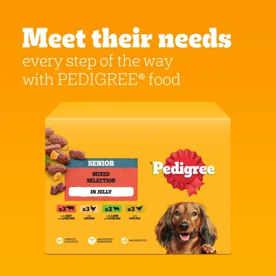 Pedigree Senior Pouch in Jelly Multipack - 12 x 100g Pedigree Senior Pouch in Jelly Multipack - 12 x 100g