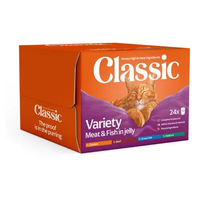 Classic Cat Meat & Fish in Jelly 24 x 400g