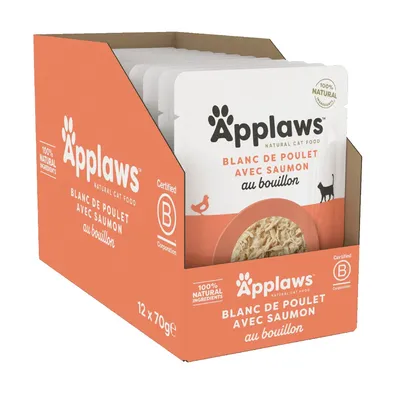 Paquet économique Applaws Cat Natural au bouillon 24 x 70 g
