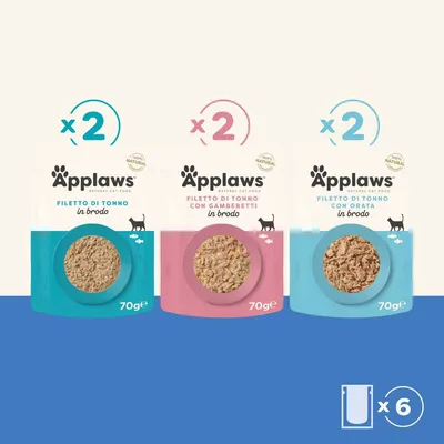 Applaws Buste in Brodo Pacco misto 6 x 70 g