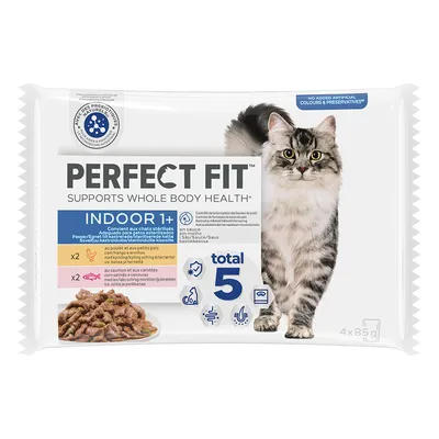 Perfect fit Indoor 1+ Chats stérilisés - 4 x 85 g