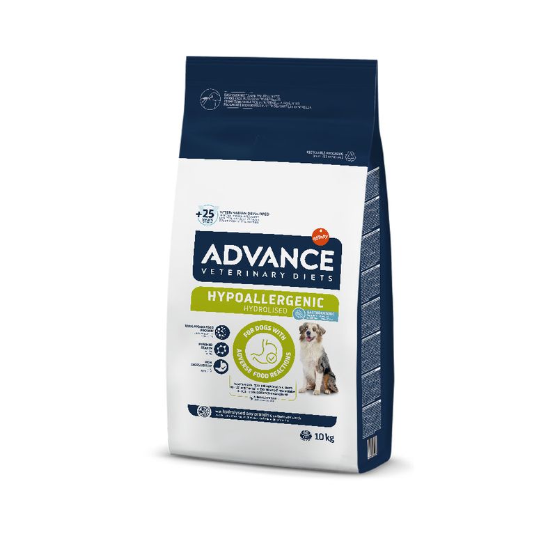 Croquettes Advance Veterinary Diets Hypoallergenic pour chien 10 kg + boîte 400 g offerte !