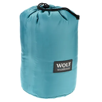 Wolf of Wilderness modrý sáček se stahovací šňůrkou, vhodný pro uchovávání produktů.