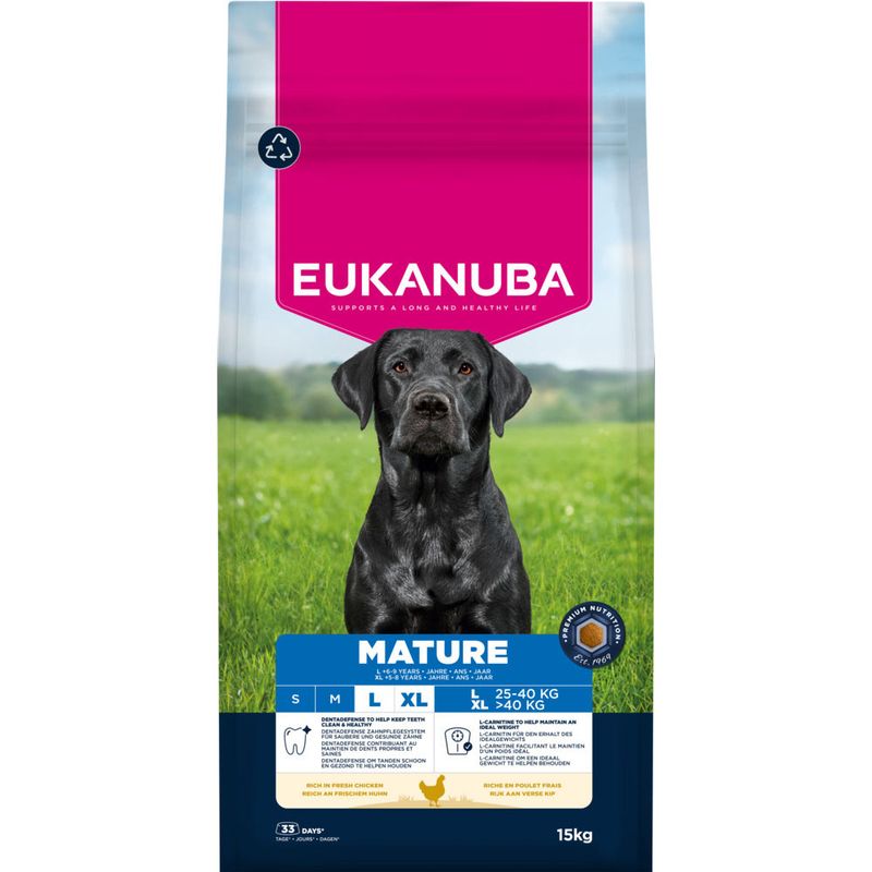 Eukanuba Premium Nutrition Mature Large & Giant Breed с пиле