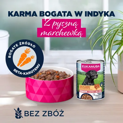 Eukanuba Senior, indyk z marchewką