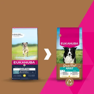 Eukanuba Grain Free Adult Small & Medium Breed с пиле
