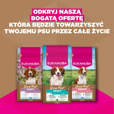 Eukanuba Grain Free Adult Small & Medium, z jagnięciną