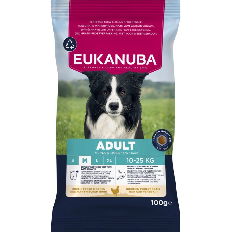 100g Eukanuba Premium Nutrition Adult Medium Breed Chicken