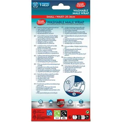 Simple Solution Washable Dog Nappy - Male Simple Solution Washable Dog Nappy - Male