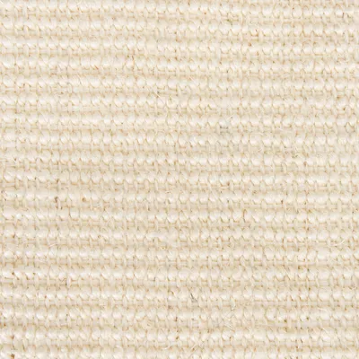 Nahaufnahme einer beigen, gewebten Textur aus Naturfasern. Materialdetails für Produktbeschreibung.