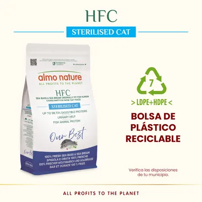 Almo Nature HFC Longevity Sterilized lubina y dorada