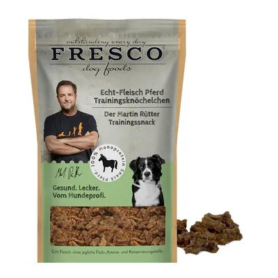 FRESCO Echt-Fleisch лакомство для дрессировки с лошадью, Der Martin Rütter Trainingssnack. 100% монопротеин, без красителей, ароматизаторов и консервантов.