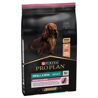 Pachet economic: 2 x saci PRO PLAN - Small & Mini Puppy Sensitive Skin (2 x 3 kg)