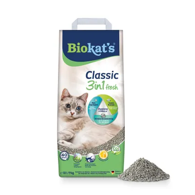 Biokat's Classic 3 em 1 Fresh Spring areia aglomerante para gatos