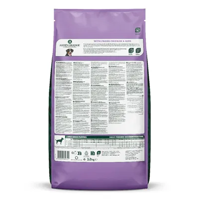 Arden Grange Daily Large Breeds Puppy with Fresh Chicken & Rice - 12kg Arden Grange Daily Large Breeds Puppy with Fresh Chicken & Rice - 12kg
