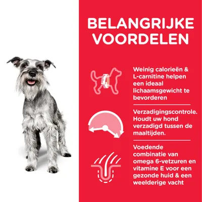 BELANGRIJKE VOORDELEN: Weinig calorieën & L-carnitine bevorderen ideaal lichaamsgewicht. Verzadigingscontrole tussen maaltijden. Omega 6-vetzuren en vitamine E voor huid & vacht.