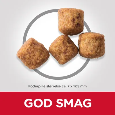 Fire foderpiller, tekst: Foderpille størrelse ca. 7 x 17,5 mm, GOD SMAG