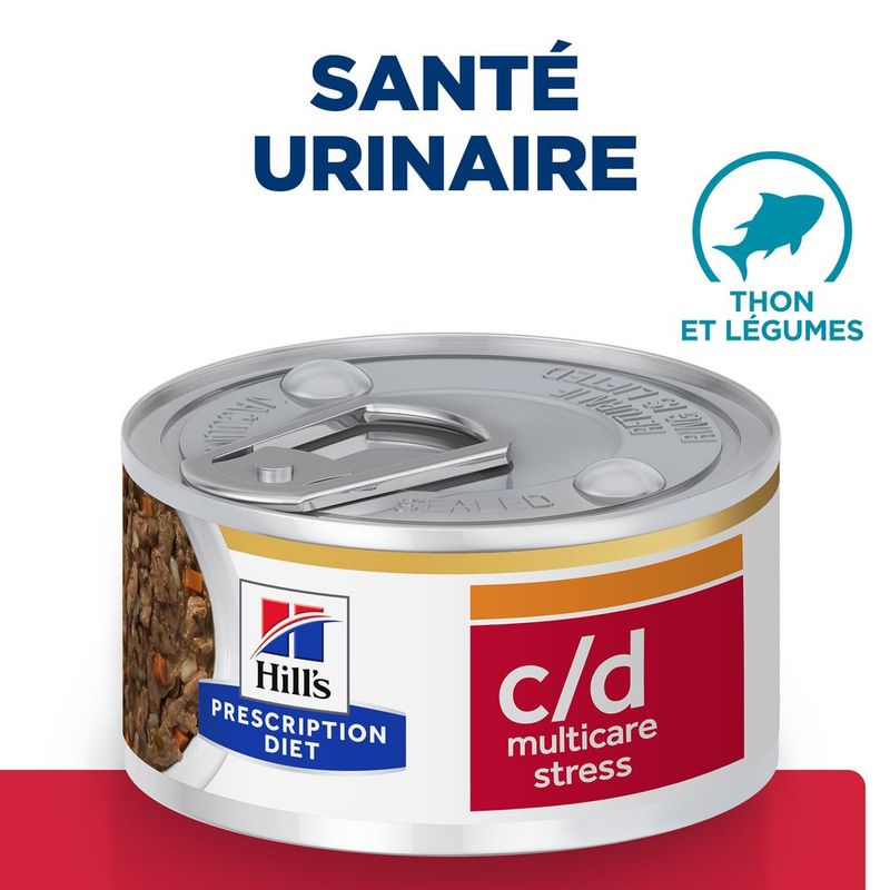 Hill’s Prescription Diet c/d Multicare Stress Mijoté thon, légumes pour chat
