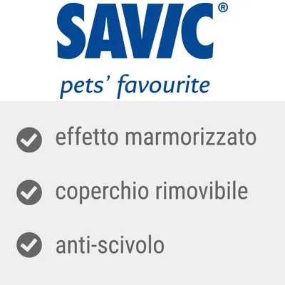 SAVIC pets' favourite. effetto marmorizzato, coperchio rimovibile, anti-scivolo.
