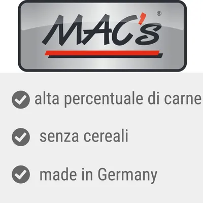 MAC's, alta percentuale di carne, senza cereali, made in Germany