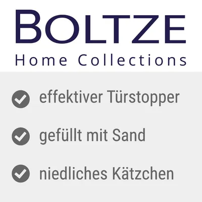 Boltze Home Collections. Hatékony ajtóütköző homokkal töltve, aranyos cica.
