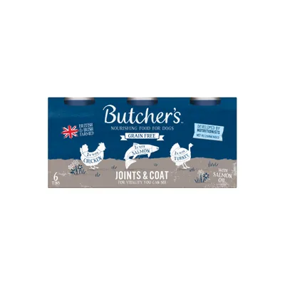 Butcher's Grain Free Joints & Coat 6 x 390g - Mixed Pack Butcher's Grain Free Joints & Coat 6 x 390g - Mixed Pack