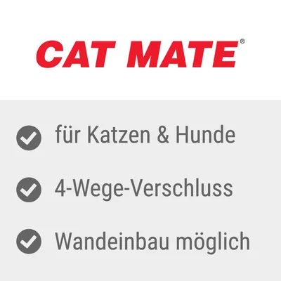 Cat Mate. Für Katzen und Hunde, 4-Wege-Verschluss, Wandeinbau möglich.