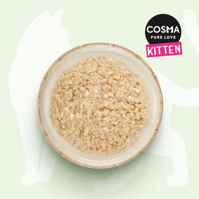 Cosma Pure Love Kitten, Schale mit feinem Nassfutter für Kätzchen.