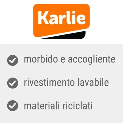 Karlie, morbido e accogliente, rivestimento lavabile, materiali riciclati