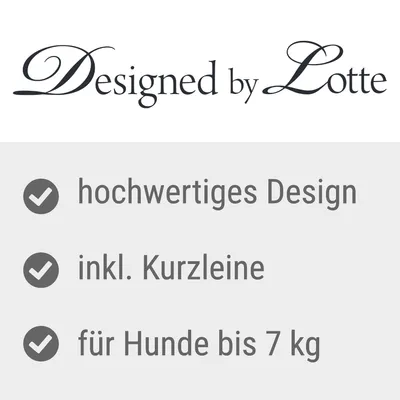Designed by Lotte. Hochwertiges Design, inkl. Kurzleine, für Hunde bis 7 kg.
