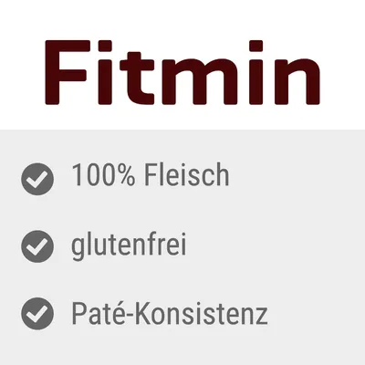 Fitmin. 100 % lihaa, gluteeniton, pateemainen koostumus.