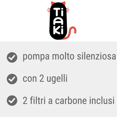 Tiaki, pompa molto silenziosa, con 2 ugelli, 2 filtri a carbone inclusi