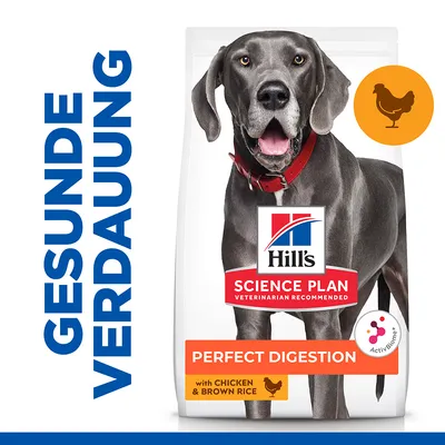 Hill's Science Plan Perfect Digestion mit Huhn und braunem Reis. Gesunde Verdauung, empfohlen von Tierärzten.