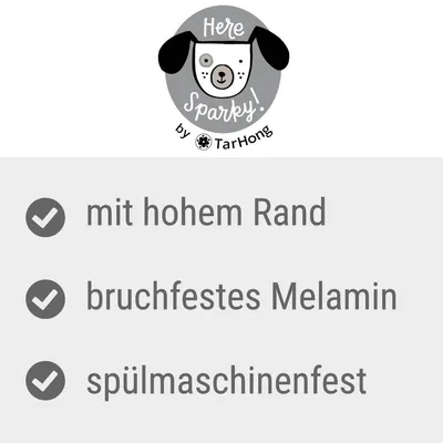 Here Sparky by TarHong. Eigenschaften: mit hohem Rand, bruchfestes Melamin, spülmaschinenfest.