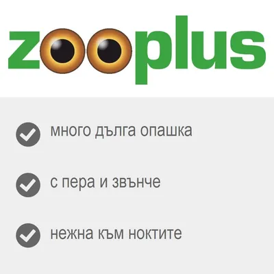 zooplus. много дълга опашка, с пера и звънче, нежна към ноктите