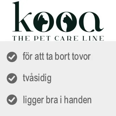 kooa THE PET CARE LINE. för att ta bort tovor, tvåsidig, ligger bra i handen.