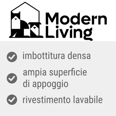 Modern Living. Imbottitura densa, ampia superficie di appoggio, rivestimento lavabile.