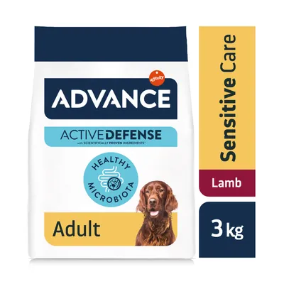 Advance Adult Sensitive Care mit Lamm, Active Defense, Healthy Microbiota, 3 kg.